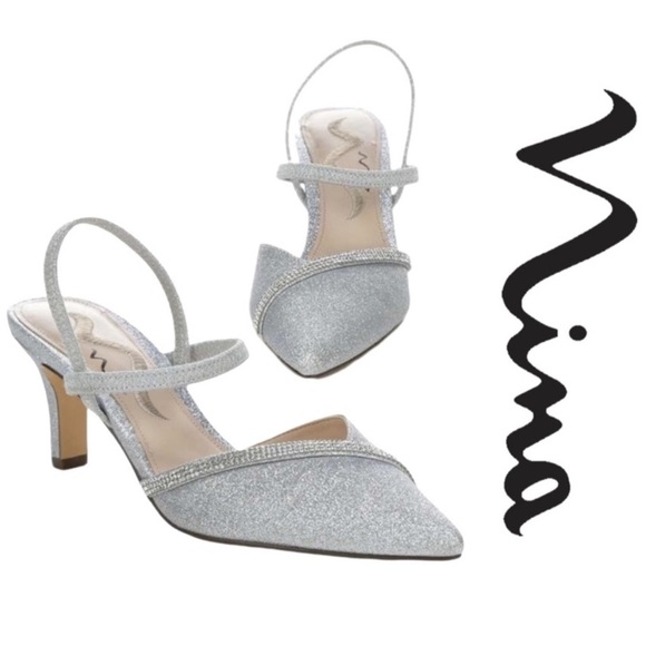 Nina Shoes - Nina Women's Metallic Silver Beckie Pump